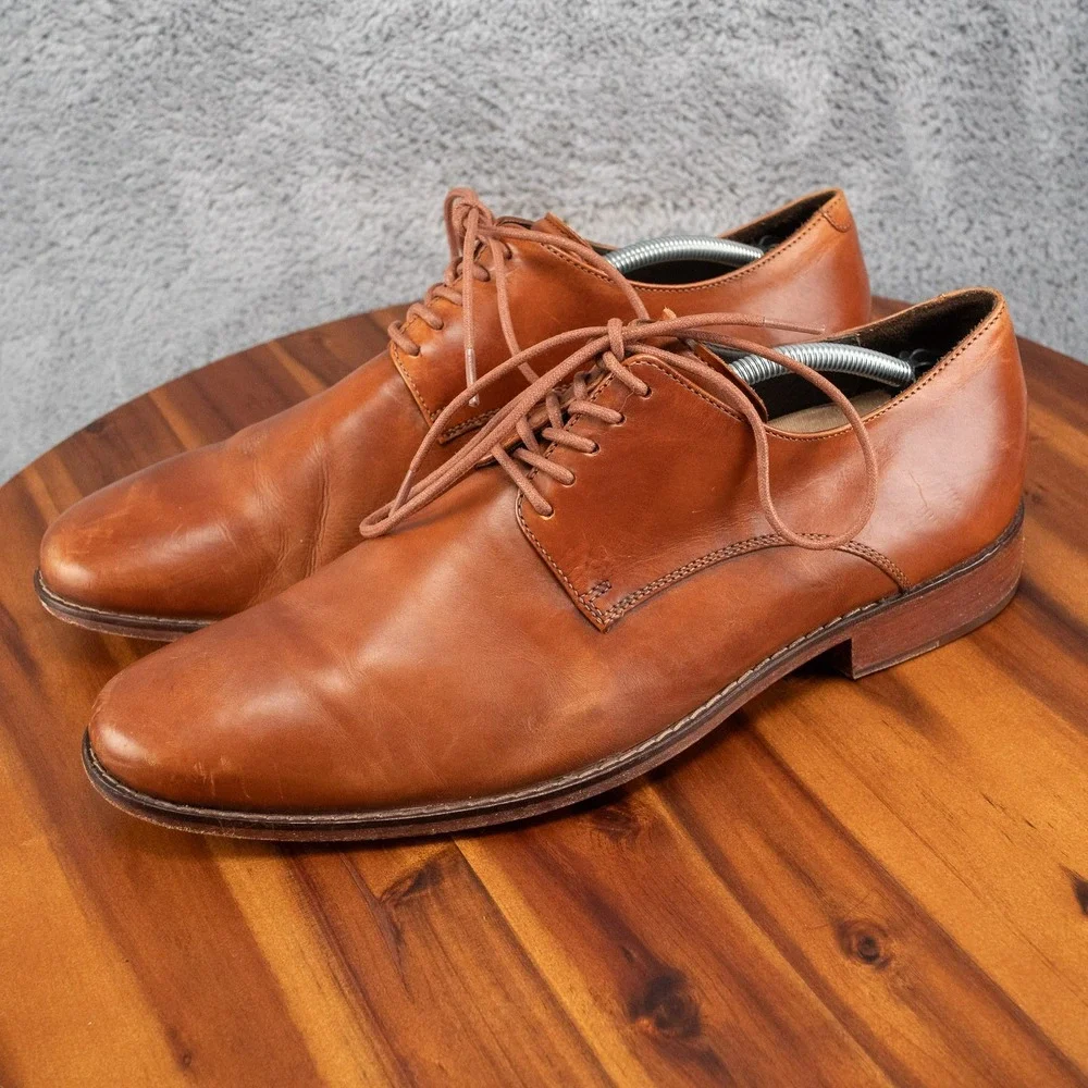Cole Haan Men's Brown Leather Vintage Oxford Dress Shoes Size 13M #5713141 EUC